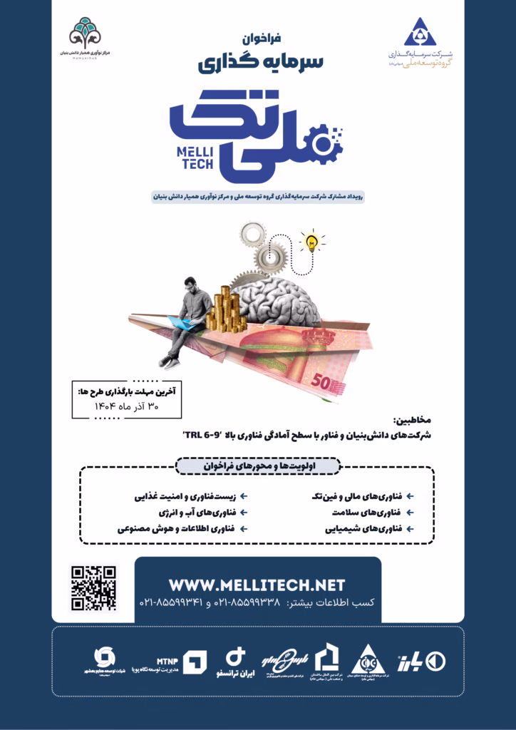 فراخوان ملیتک برای سرمایهگذاری در شرکت های دانش بنیان و فناور
