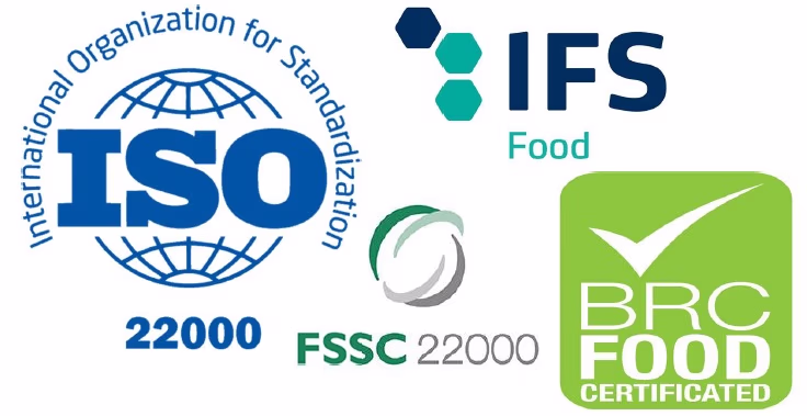 انتخاب، استقرار و ممیزی FSSC 22000، ISO 22000 و BRCGS در زنجیره غذا